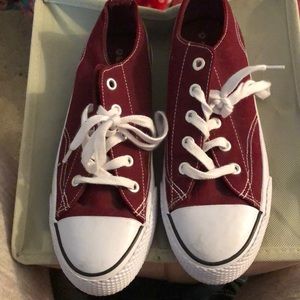 Burg and White Shoes